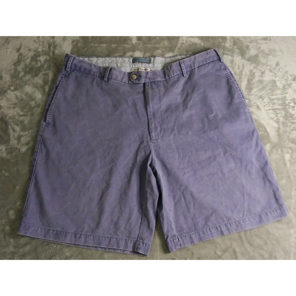 Peter Millar Mens Shorts Size 40 Lavender Flat Front Pockets 100% Pima Cotton
